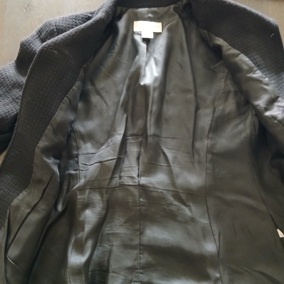 Vintage Black 100% Wool Button Down Blazer Jacket Lined Size:10 - Picture 7 of 11